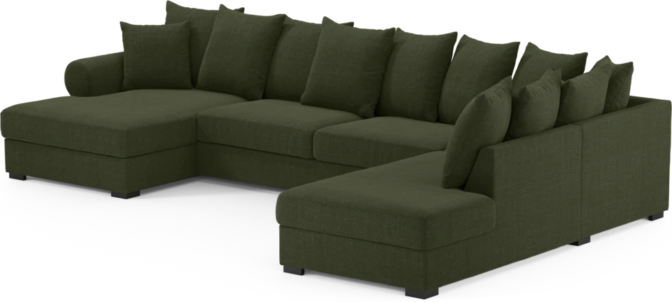 Town - 3-sits soffa med divan höger och schäslong vänster - Grön