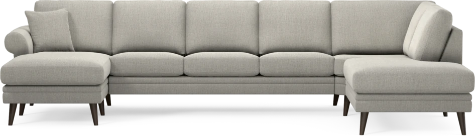 Eden - 3-sits soffa med schäslong vänster och divan höger - Grå