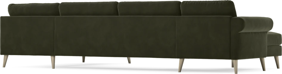 Bridge - 3-sits soffa med schäslong vänster och divan höger - Grön