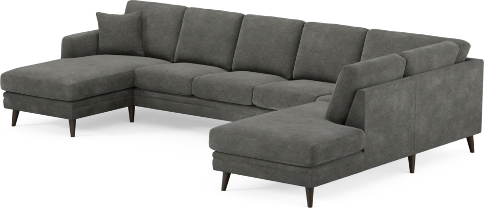 Eden - 3-sits soffa med schäslong vänster och divan höger - Grå