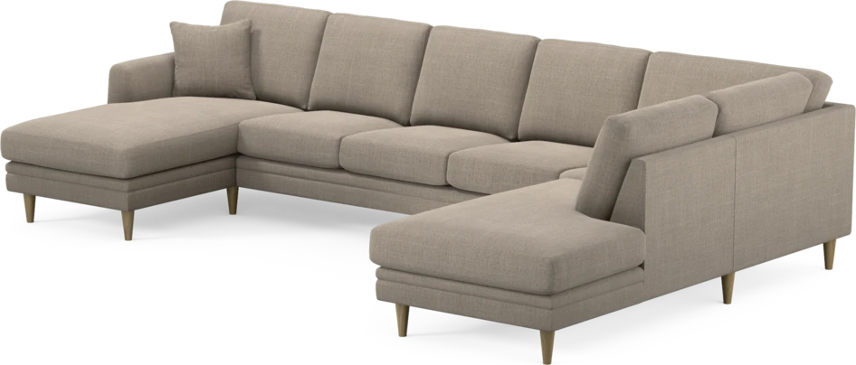 Eden - 3-sits soffa med schäslong vänster och divan höger - Beige