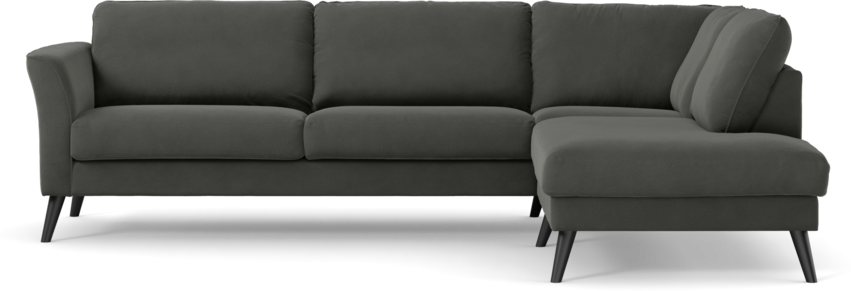 Bridge - 3-sits soffa med divan höger - Grå
