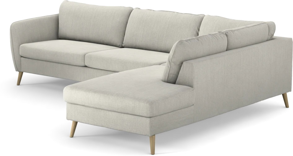 County - 2,5-sits soffa med divan höger - Grå