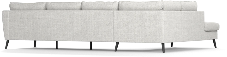 County - 3-sits soffa med divan vänster - Grå