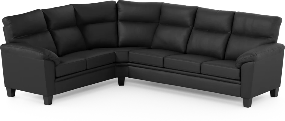 Tage - Hörnsoffa, 2+3-sits - Svart