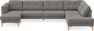 Rio - 4-sits soffa med schäslong vänster och divan höger - Grå