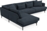 Harper - 3-sits soffa med divan vänster - Blå