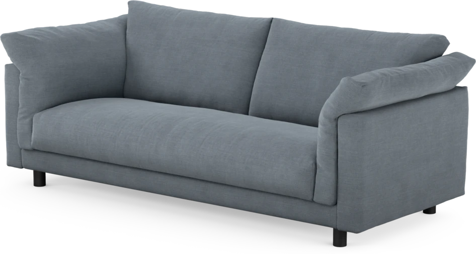Cherrie - 2,5-sits soffa, hel dyna, fast klädsel - Blå