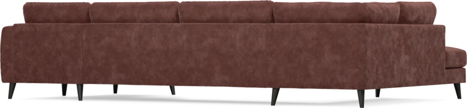 Bridge - 3-sits soffa med divan vänster och schäslong höger - Röd