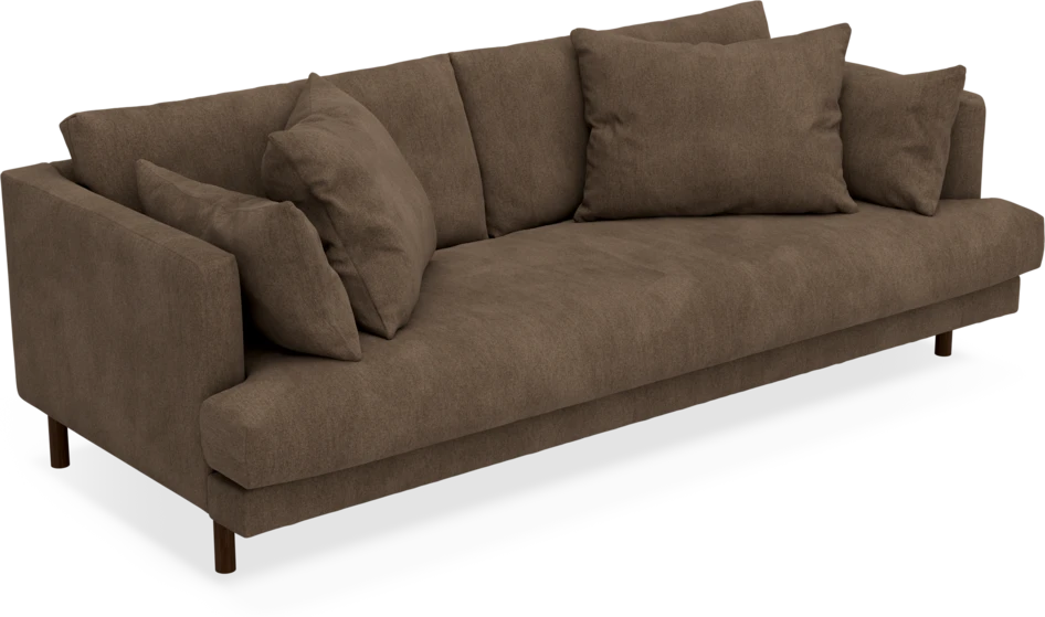 Harper - 3-sits soffa, hel dyna - Brun