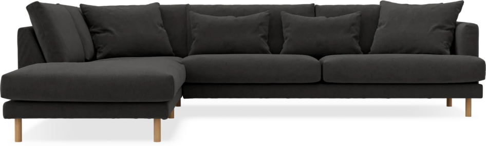 Harper - 3-sits soffa med divan vänster - Grå