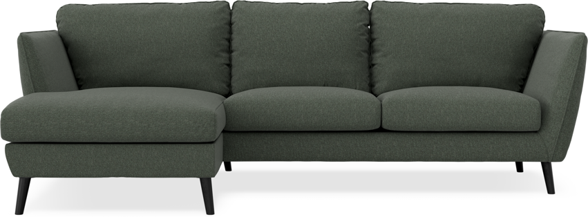 Madison - 2-sits soffa med schäslong vänster - Grön