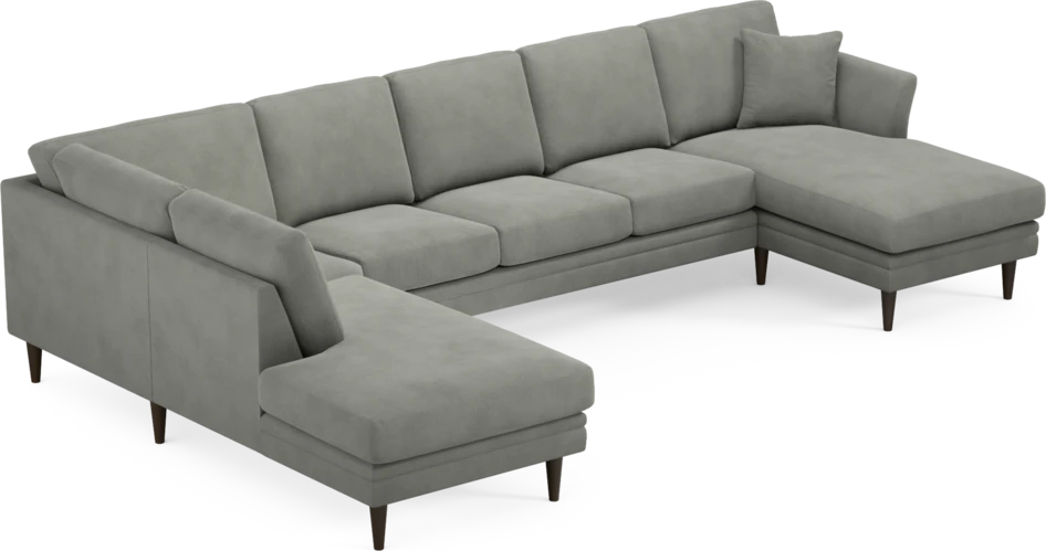 Eden - 3-sits soffa med divan vänster och schäslong höger - Grå