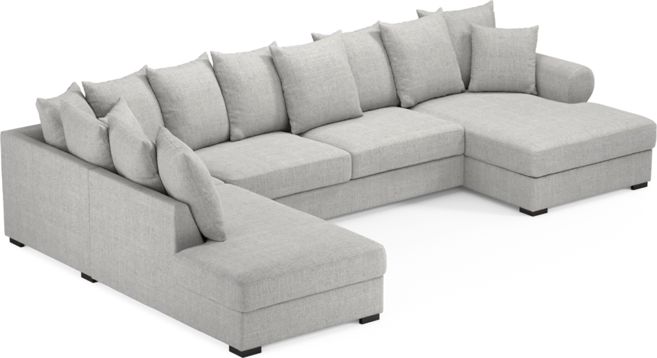 Town - 3-sits soffa med divan vänster och schäslong höger - Grå