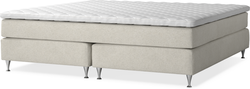 Delux Sense - Kontinentalsäng, dubbelsäng med bäddmadrass - Beige