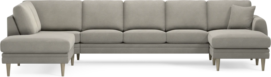 Eden - 3-sits soffa med divan vänster och schäslong höger - Grå