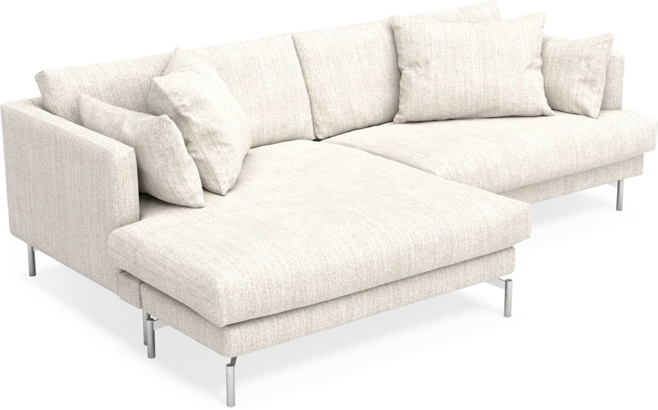 Harper - 4-sits med schäslong XL vänster - Vit