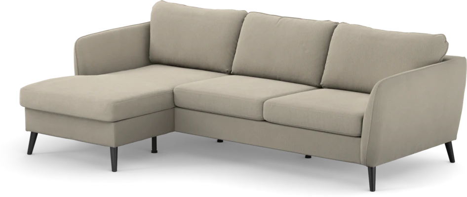 County - 3-sits soffa med flyttbar schäslong - Grå