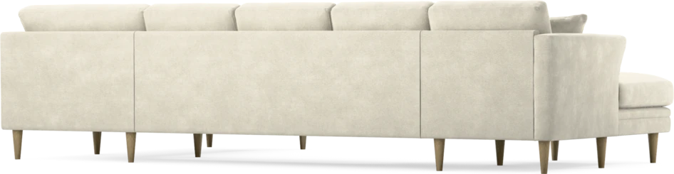 Eden - 3-sits soffa med schäslong vänster och divan höger - Vit