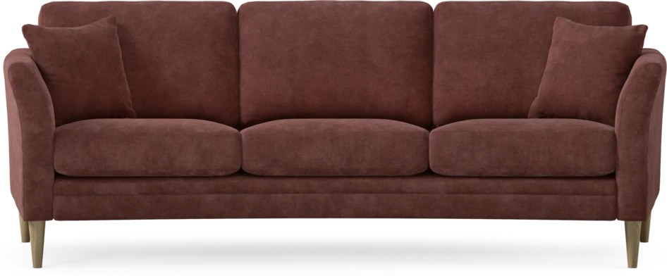 Eden - 3-sits soffa svängd - Röd