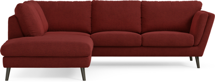 Madison Lux - 2-sits soffa med divan vänster - Röd