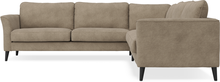 Bridge - Hörnsoffa, 3+3-sits - Brun