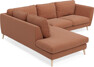 Madison - 2-sits soffa med divan vänster - Orange