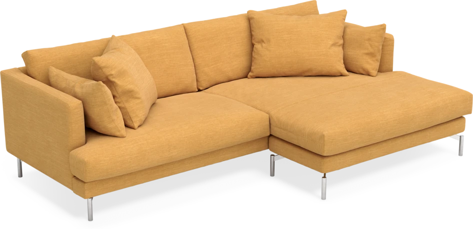 Harper - 4-sits med schäslong XL höger - Gul