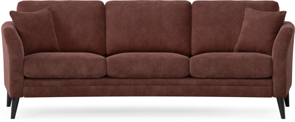 Eden - 3-sits soffa svängd - Röd
