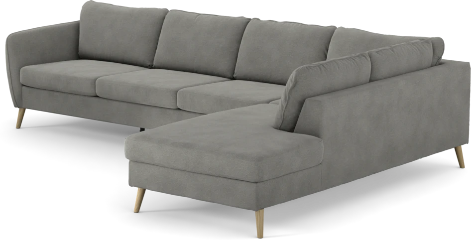 County - 3-sits soffa med divan höger - Grå