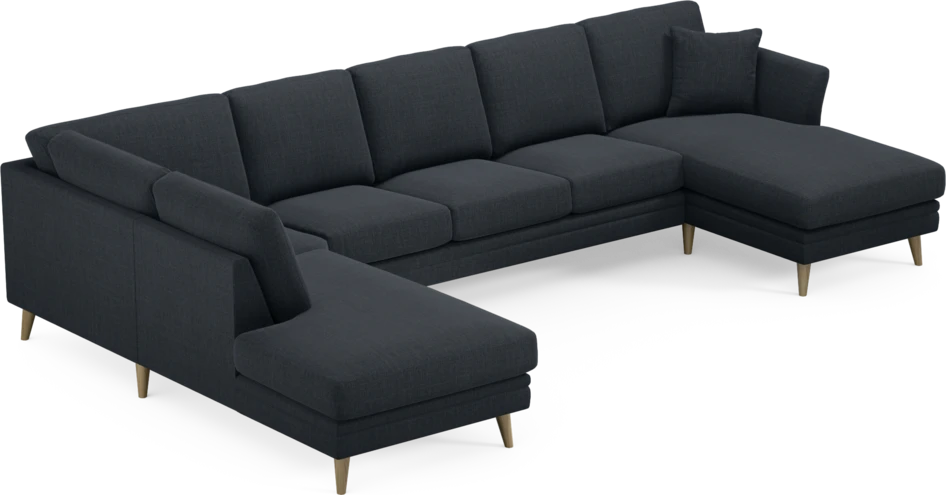 Eden - 3-sits soffa med divan vänster och schäslong höger - Blå