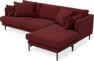 Harper - 4-sits med schäslong höger  - Rosa