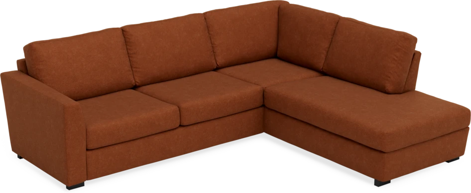Friday - 2,5-sits soffa med divan höger - Orange