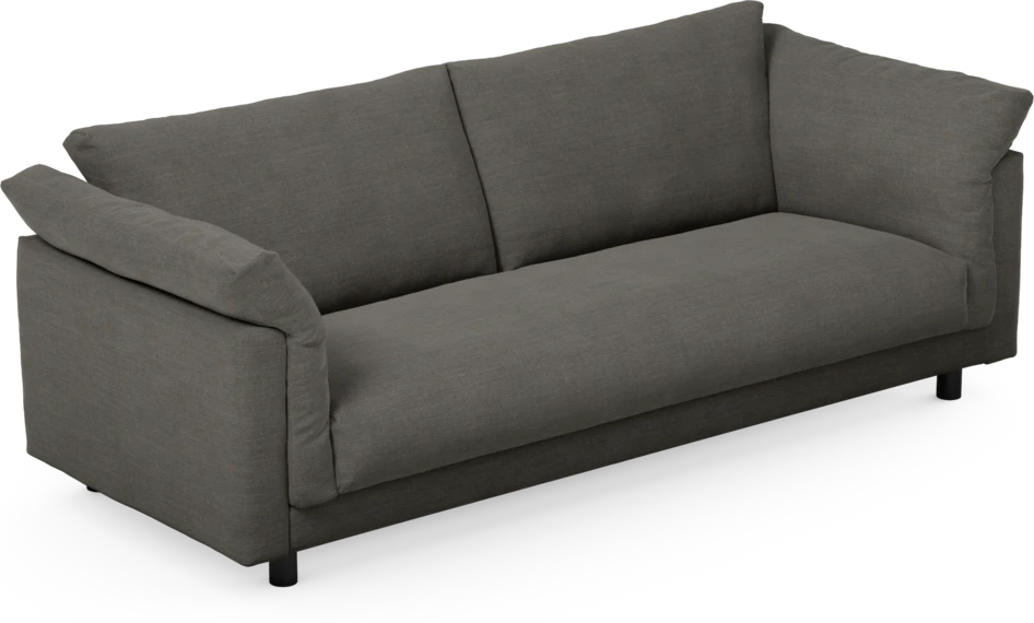 Cherrie - 3-sits soffa, hel dyna, fast klädsel - Grå
