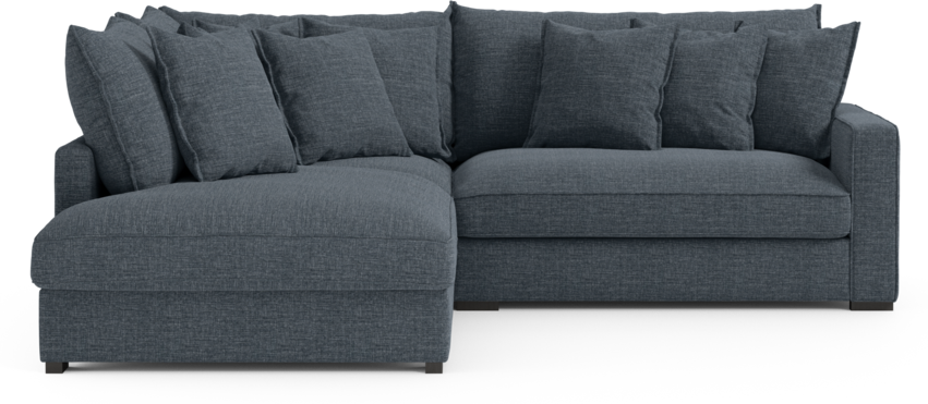 Rossi - 2-sits soffa med divan vänster - Blå