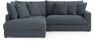 Rossi - 2-sits soffa med divan vänster - Blå
