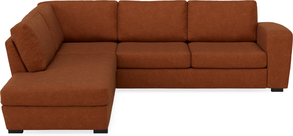 Friday - 2,5-sits soffa med divan vänster - Orange