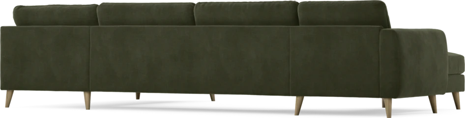 Bridge - 3-sits soffa med schäslong vänster och divan höger - Grön