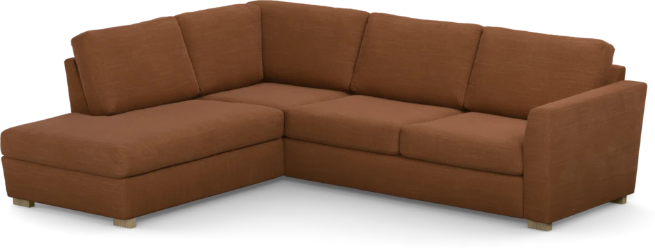 Friday - 2,5-sits soffa med divan vänster - Orange