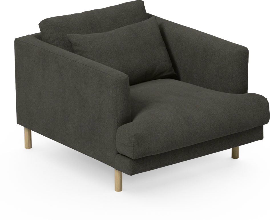 Harper - Fåtölj, 75 cm - Grå
