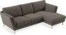 Madison - 2-sits soffa med schäslong höger - Brun