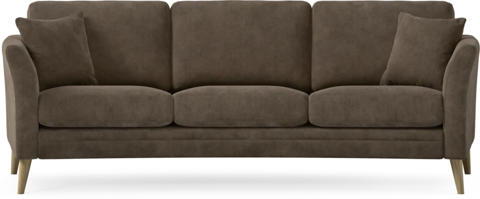 Eden - 3-sits soffa svängd - Brun