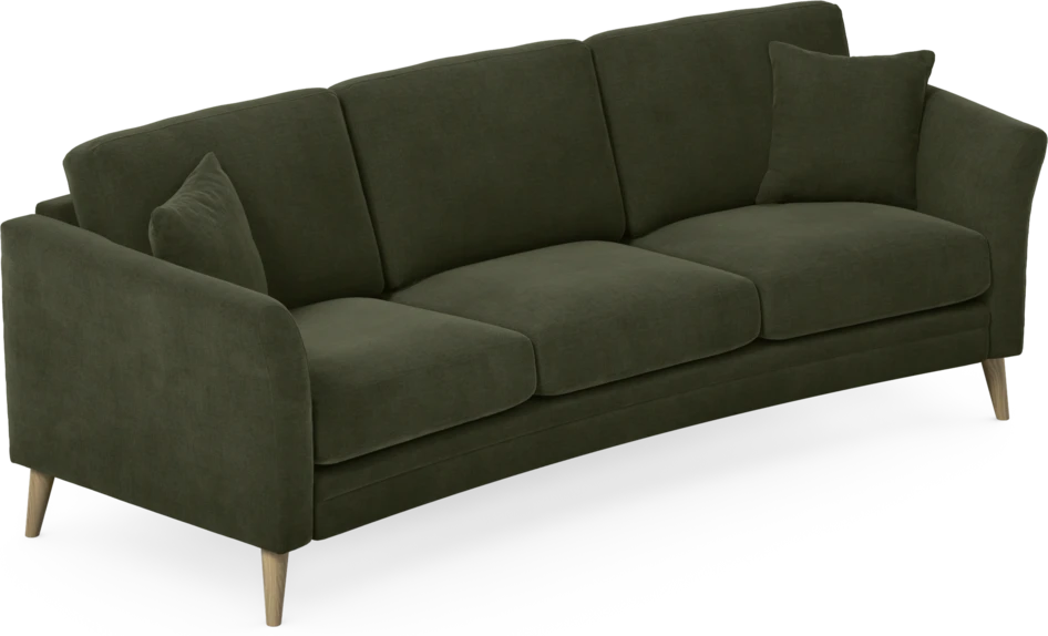 Eden - 3-sits soffa svängd - Grön