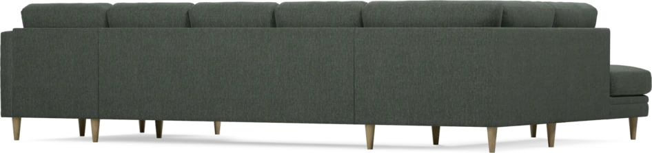 Eden - 3-sits soffa med divan vänster och schäslong höger - Grön