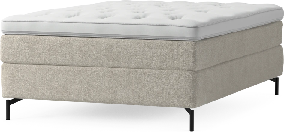 Delux Sense - Kontinentalsäng, enkelsäng 140 cm med bäddmadrass och sängben