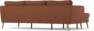 County - 3-sits soffa med flyttbar schäslong - Orange