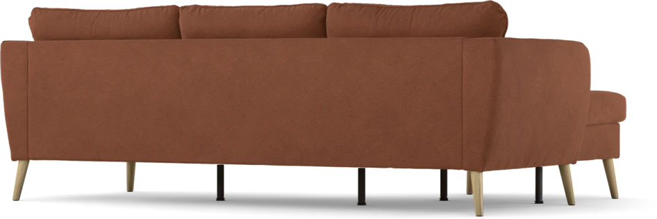 County - 3-sits soffa med flyttbar schäslong - Orange