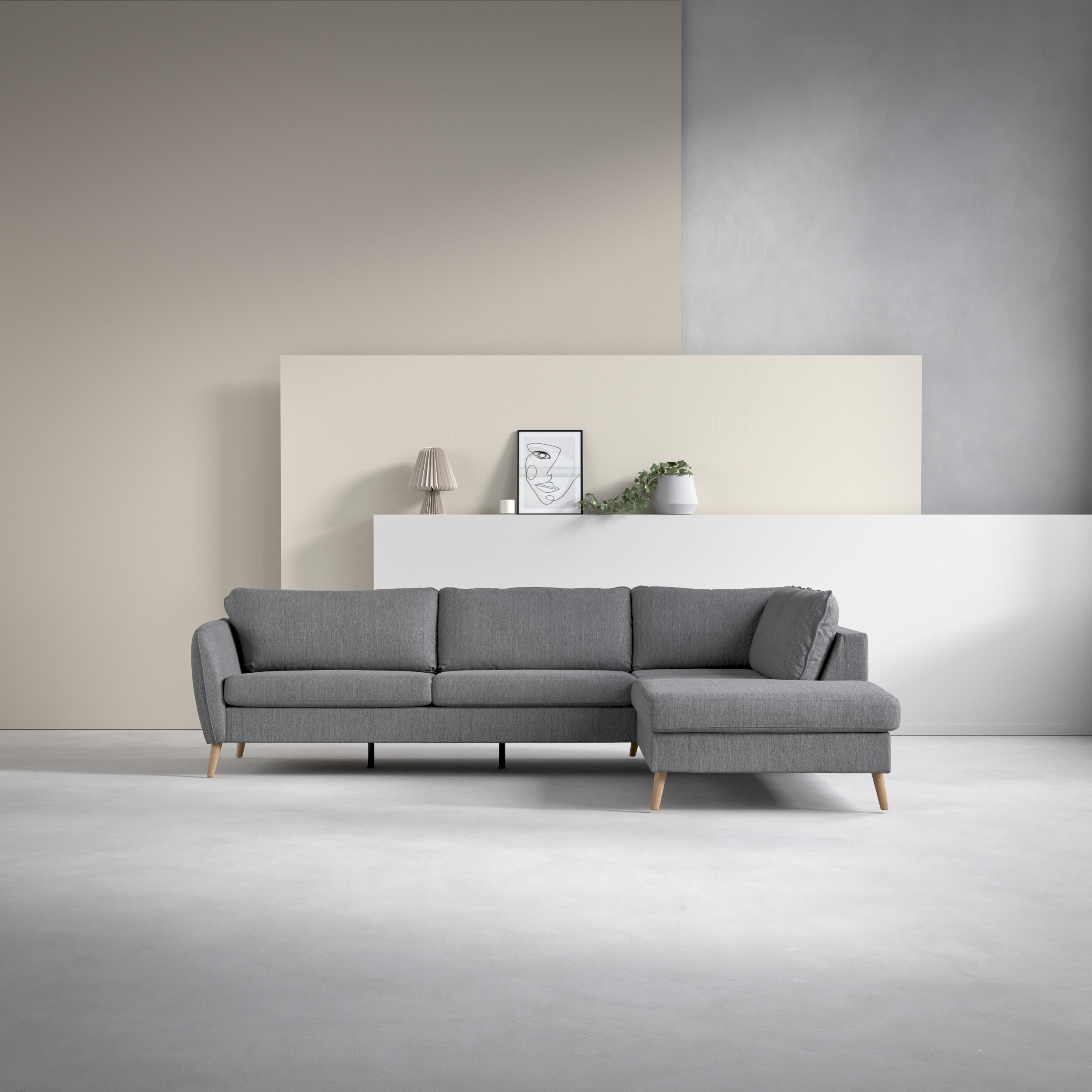 County - 2,5-sits soffa med divan höger - inspiration