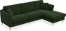 Eden - 2,5-sits soffa med schäslong - Grön