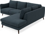 Madison - 2-sits soffa med divan höger - Turkos